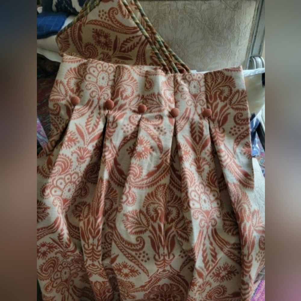 Custom drapery panel & cushion cover 99" l (1of 2) - Picture 3 of 15